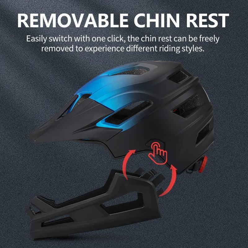 Bicycle Bike Helmet Full Face Detachable One-piece - Franklyn & Page Emporium