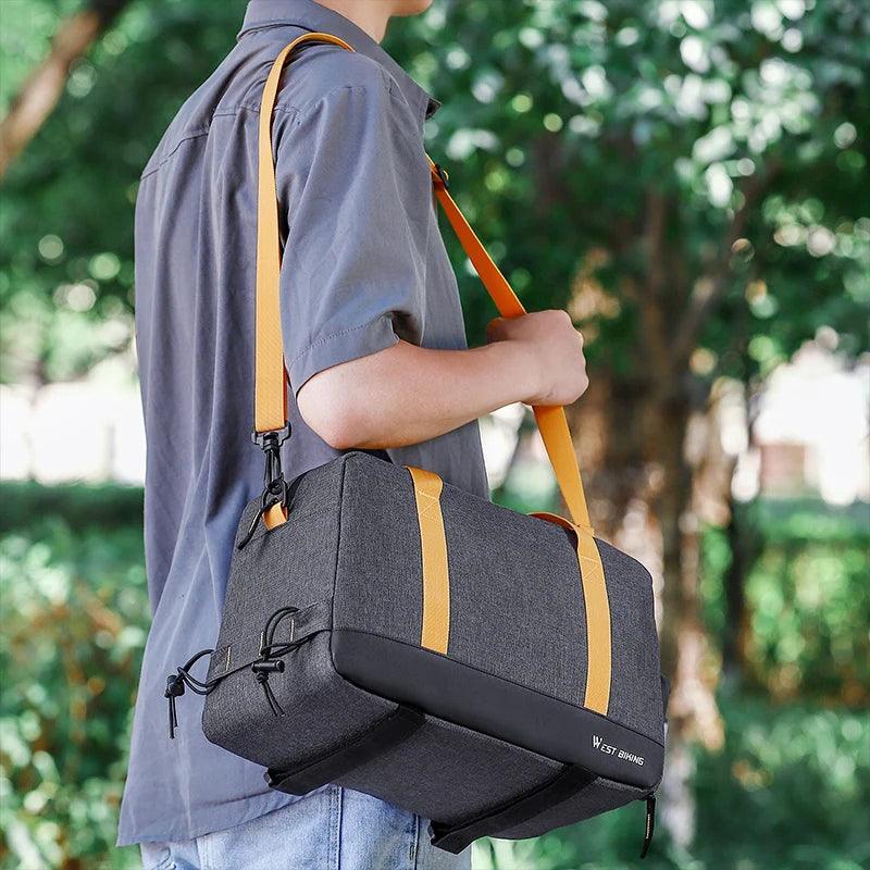 Waterproof MTB Bike Pannier Bag 8.3L Bike Trunk Bag Cycling Bicycle Rear Rack Storage Luggage Bag Shoulder Bag - Franklyn & Page Emporium