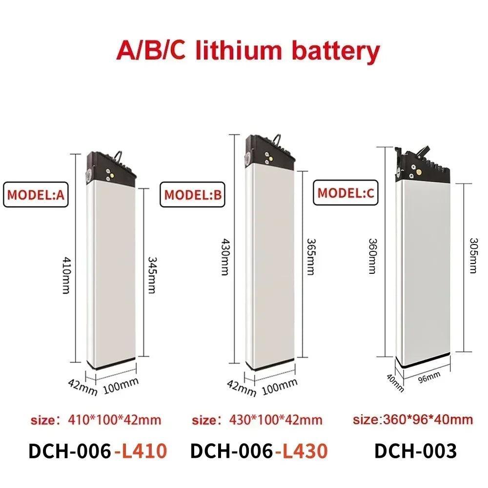 For New Engwe EP-2 Pro Engine Pro(Upgraded)&MATE X Bike:52v/48V/36V Replacement Batteries(17.5Ah-10Ah)in DCH-003,DCH-006,DCH-009