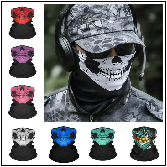 Bicycle Ski Skull Half Face Mask Ghost Scarf Multi Use Neck Warmer Cod Маска От Вируса Masque Tissu Mascara Para Rosto - Franklyn & Page E-Bike Emporium