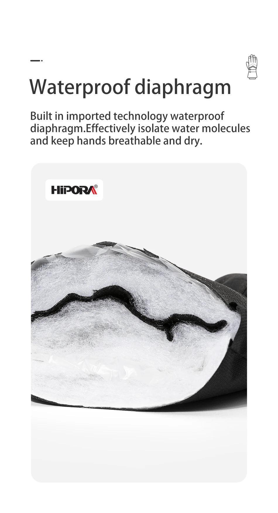 Winter Ski Gloves Thinsulate Snowboard Gloves Thermal Warm Touch Screen Skiing Gloves Men Women