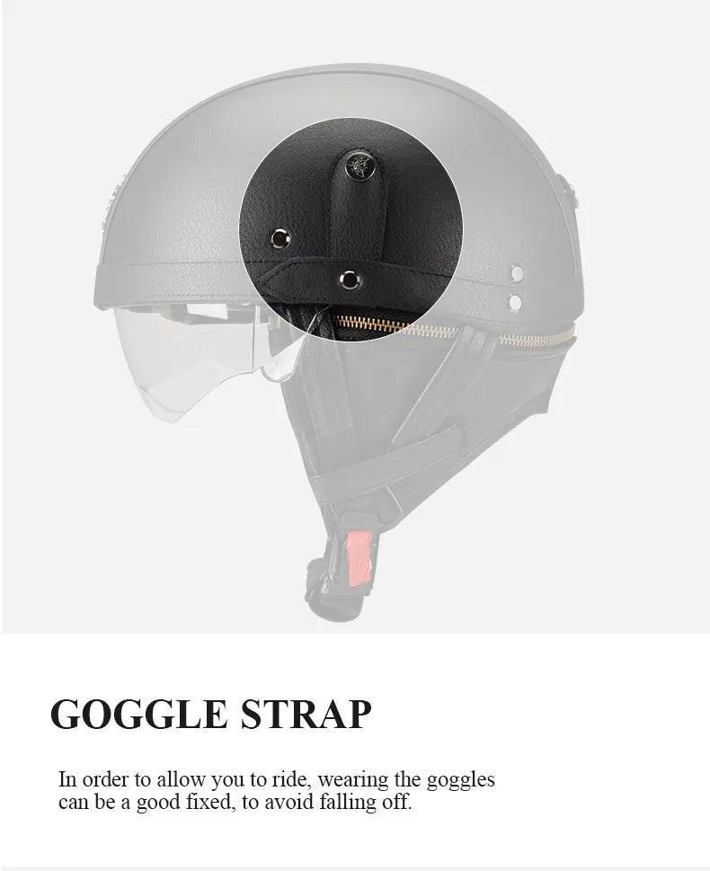 Vintage Black Motorcycle Helmet Retro Half Helmet Shell Matte Motorbike Protection Safety Cap Cascos Para Motos