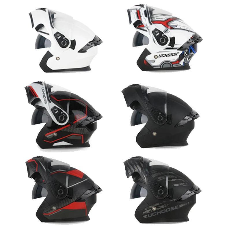 Premium DOT Approved Helmets Crash Motorbike Protective Gear Men Women Flip Up Helmet Motorcycle Visor - Franklyn & Page Emporium
