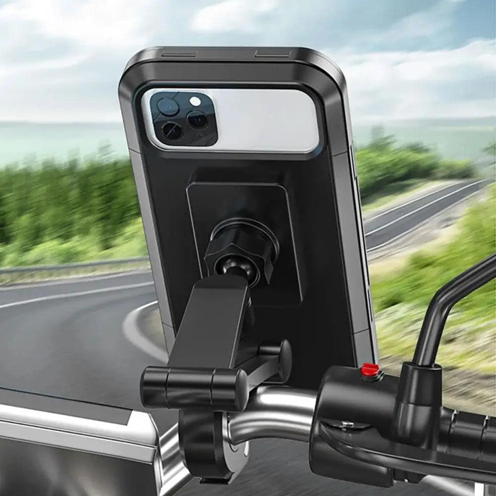 Motorcycle Bike Mobile Phone Holder Support Waterproof Universal Bicycle GPS 360° Swivel Adjustable Motorcycle Cellphone Holder - Franklyn & Page Emporium