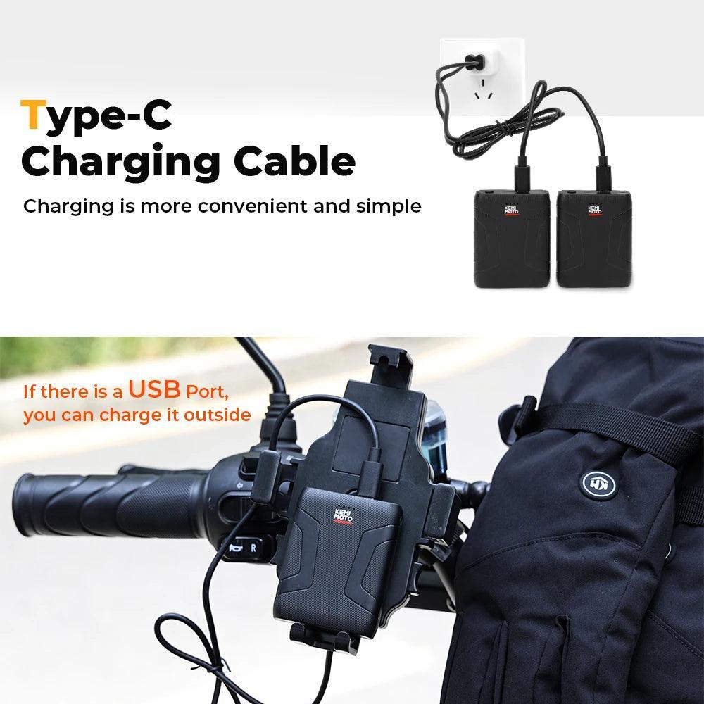 Heated Motorcycle Gloves for Winter riding Bike Thermal Gloves Warm Waterproof Rechargeable USB - Franklyn & Page Emporium