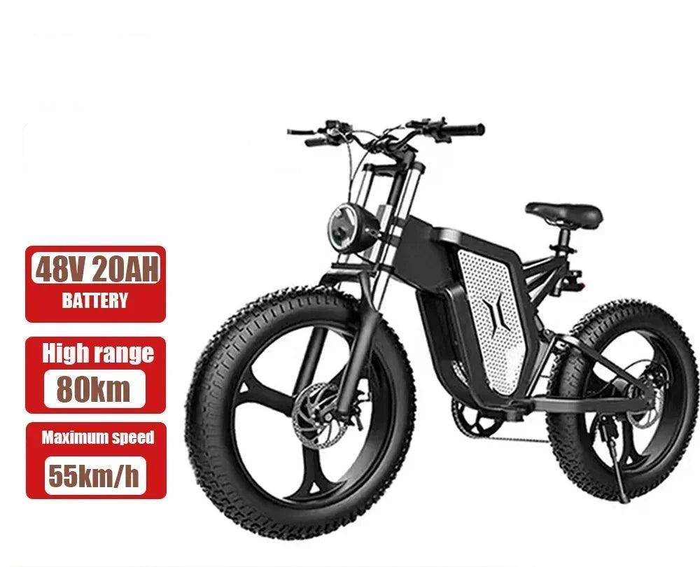 E-Bike Adults 20 Inch 48v 2000W 35AH Electric Bicycle Motocross Off-Road - Franklyn & Page Emporium