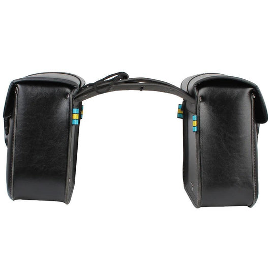 Retro PU Leather Motorcycle Saddlebag Saddle Bags Pouch Storage Case Side Luggage Tank Suitcase Waterproof Motorbike Accessories