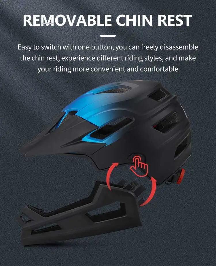 Bicycle Bike Helmet Full Face Detachable One-piece - Franklyn & Page Emporium