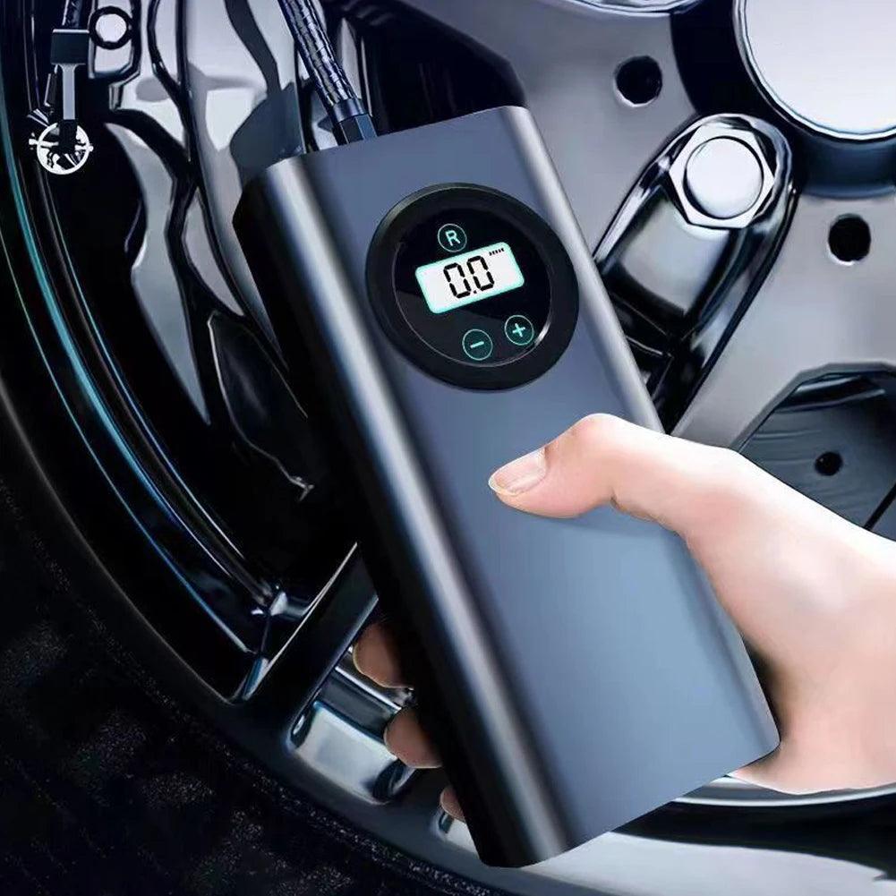 Electric Air Compressor Rechargeable High Precision Car Tyre Inflator LCD Display Portable Air Pump for Car Motorcycle Bike Ball - Franklyn & Page Emporium