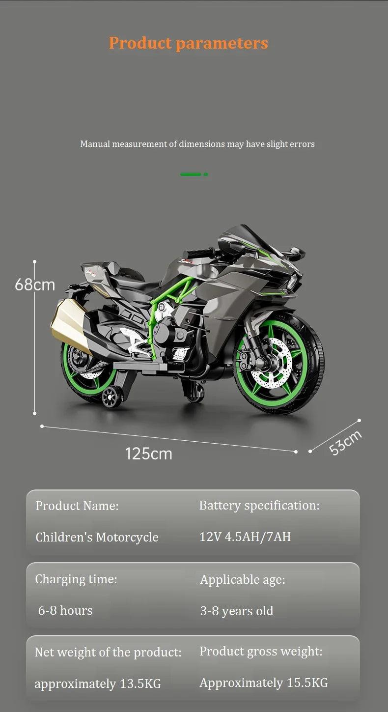 Kids electric motorbike Toy superbike for children drivable with remote control ride-on bike - Franklyn & Page Emporium