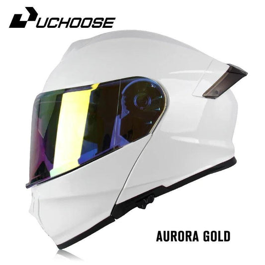 Full Face Helmets Crash Motorbike Protective Gear Men Women Flip Up Helmet Motorcycle Double Sun Visor - Franklyn & Page Emporium