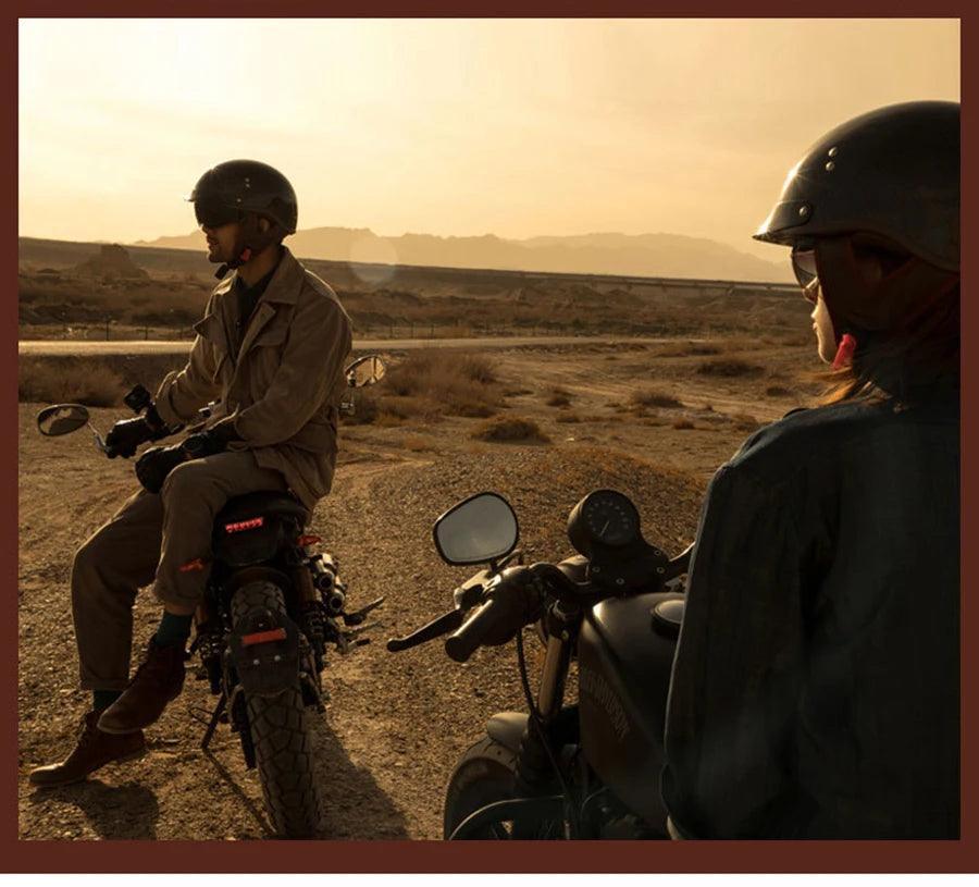 Retro Motorbike Helmet Summer Men Motorbike Riding Protective Helmet Women Motorcycle Half Helmet