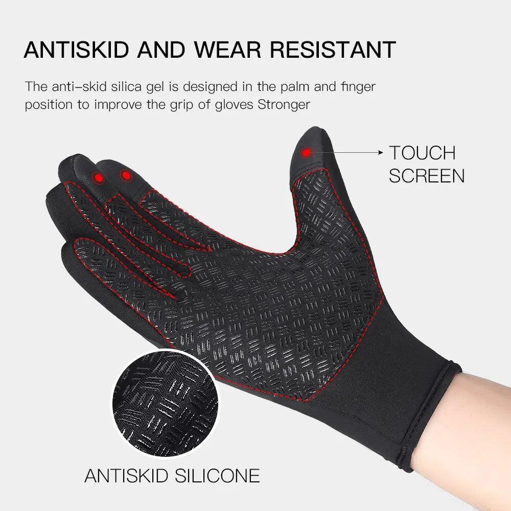 Warm Cycling Gloves Thermal Outdoor Sport Running Bicycle Ski Gloves for Camping Hiking Motorcycle Gloves Men