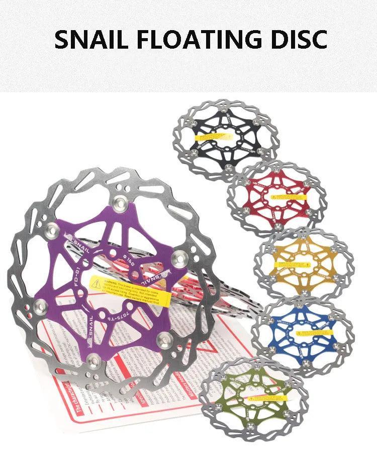 Snail Floating Disc Mountain Bike Cooling Floating Disc Ultra-light Six Pin Disc Brake Disc 160 180 203mm Accessories