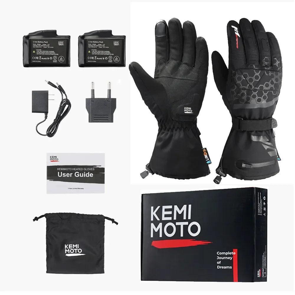 Heated Motorcycle Gloves for Winter riding Bike Thermal Gloves Warm Waterproof Rechargeable USB - Franklyn & Page Emporium
