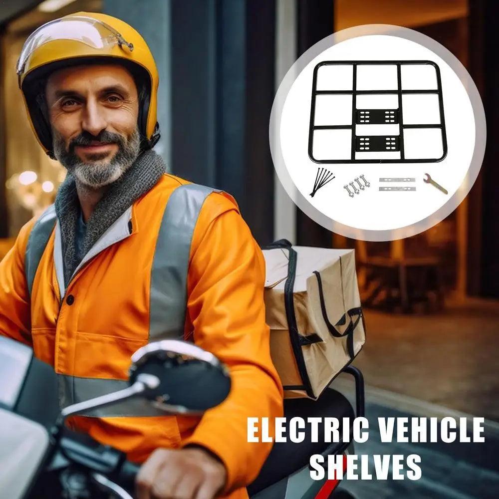 Cargo Rack Rear Metal Adjustable Bike Rear Rack Bike Back Shelf Electric Vehicle Rear Shelf Takeaway Box Bracket Cycling tools - Franklyn & Page Emporium