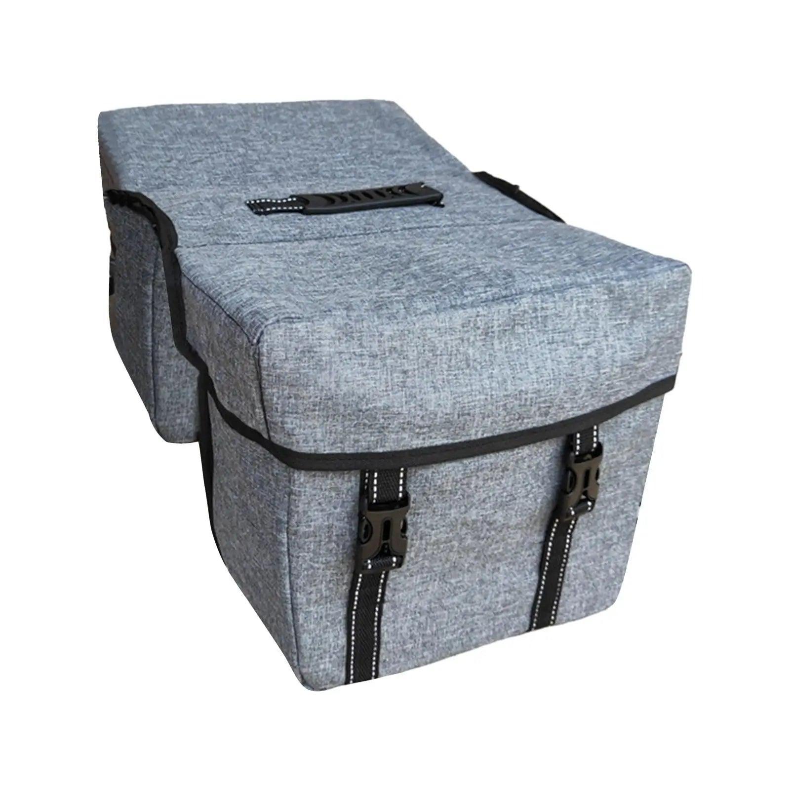 Waterproof Bike Double Pannier Bags 25L Large Capacity Bicycle Saddle Bag with Carrying Handle for Cycling Touring Shopping - Franklyn & Page Emporium