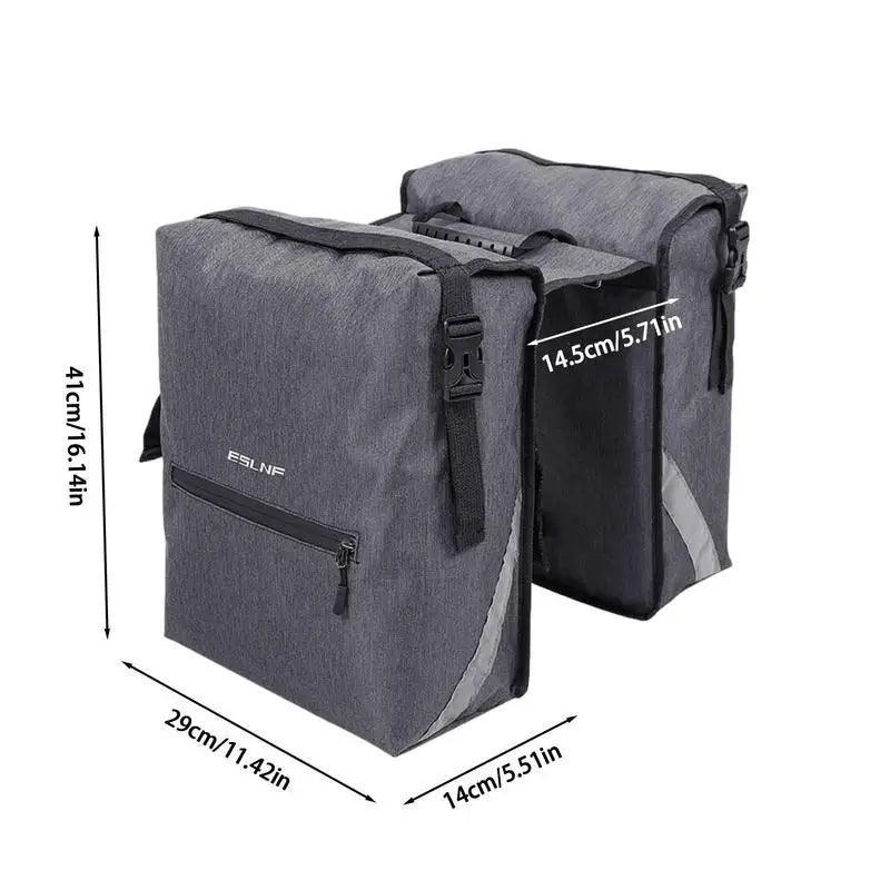 Portable Waterproof Bicycle Carrier Bag 28L Rear Rack Trunk Bike Luggage Carrier Tail Seat Pannier Portable Double Bike Bag - Franklyn & Page Emporium