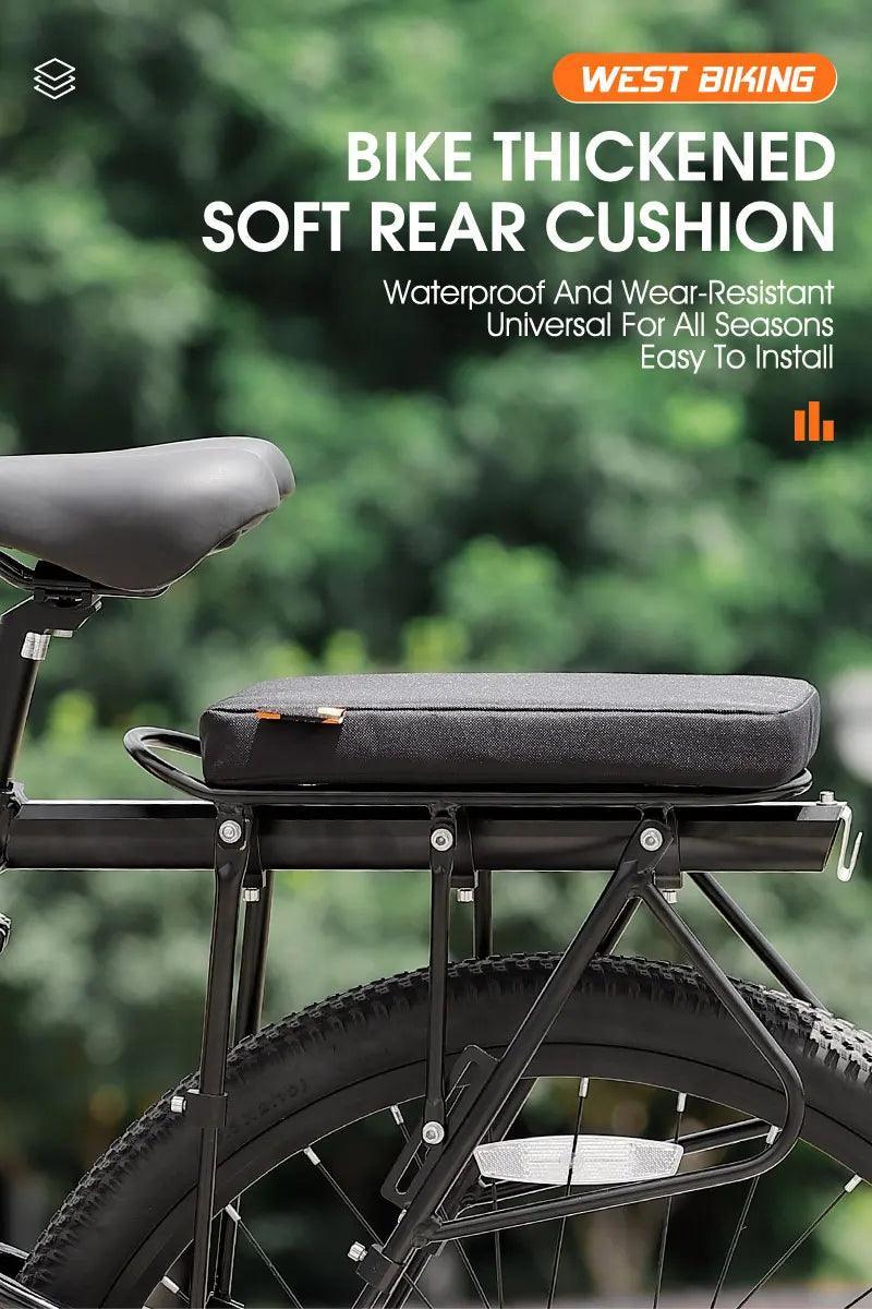 WEST BIKING Bicycle Rear Seat Soft Cushion Thickened Comfortable Cycling Back Seat Mat MTB Detachable Washable Rear Rack Cushion - Franklyn & Page Emporium