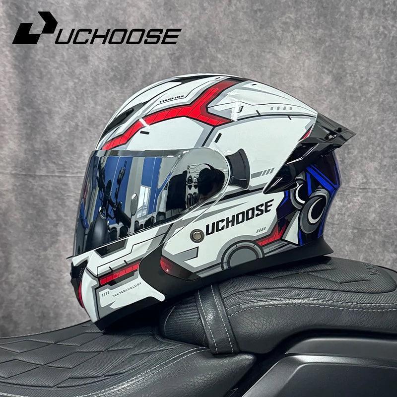 Premium DOT Approved Helmets Crash Motorbike Protective Gear Men Women Flip Up Helmet Motorcycle Visor - Franklyn & Page Emporium