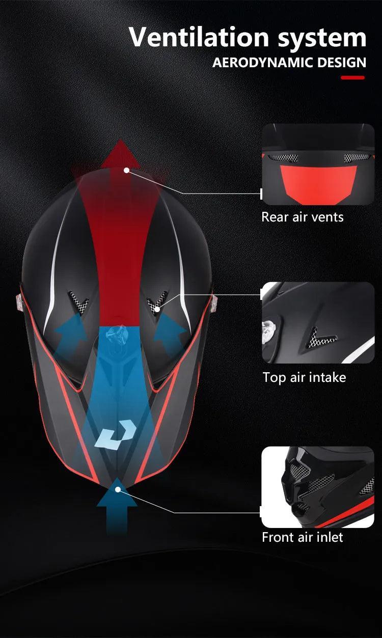 Adult & Kids Female Male Helmets Motocross Kask Cross Downhill Soporte Casco Sandbox Snowboarding Helmet Racing Enduro - Franklyn & Page E-Bike Emporium