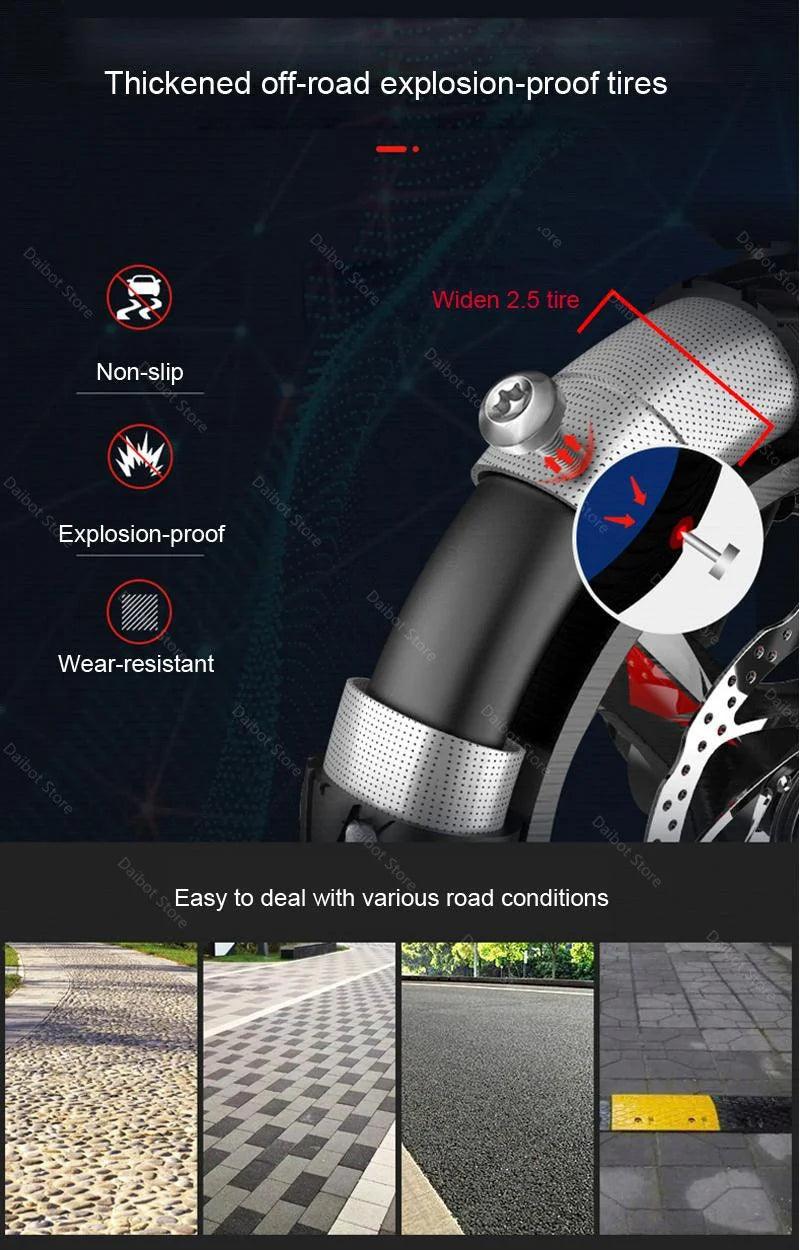 Daibot Electric Scooter Tricycle Three Wheels Electric Scooters 12'' Parent- child White/Blue/Black/Red Adult Electric Bicycle - Franklyn & Page Emporium