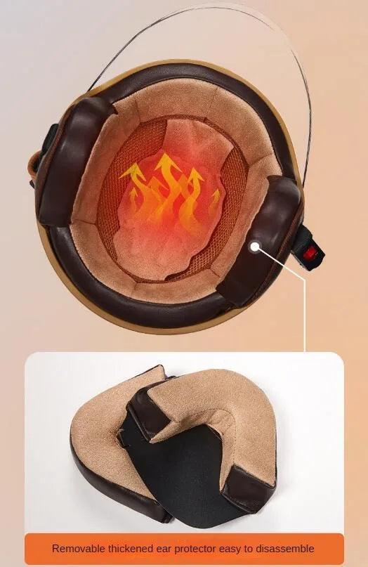 Vintage Electric Motorcycle Helmet Vintage Casque Anti Mist Hat Men's and Women's Skateboarding Warm Helmet Winter Safety Helmet - Franklyn & Page Emporium