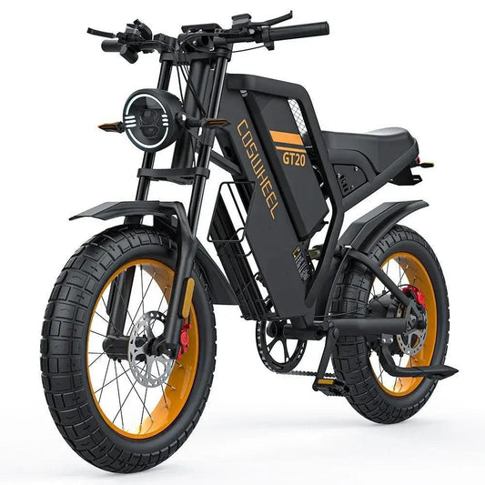Retro Dirt Fat Tire E-bike 1500w Motor Long Range 20x4.0 City Off-Road Fat Ebike Electric Bicycle - Franklyn & Page Emporium