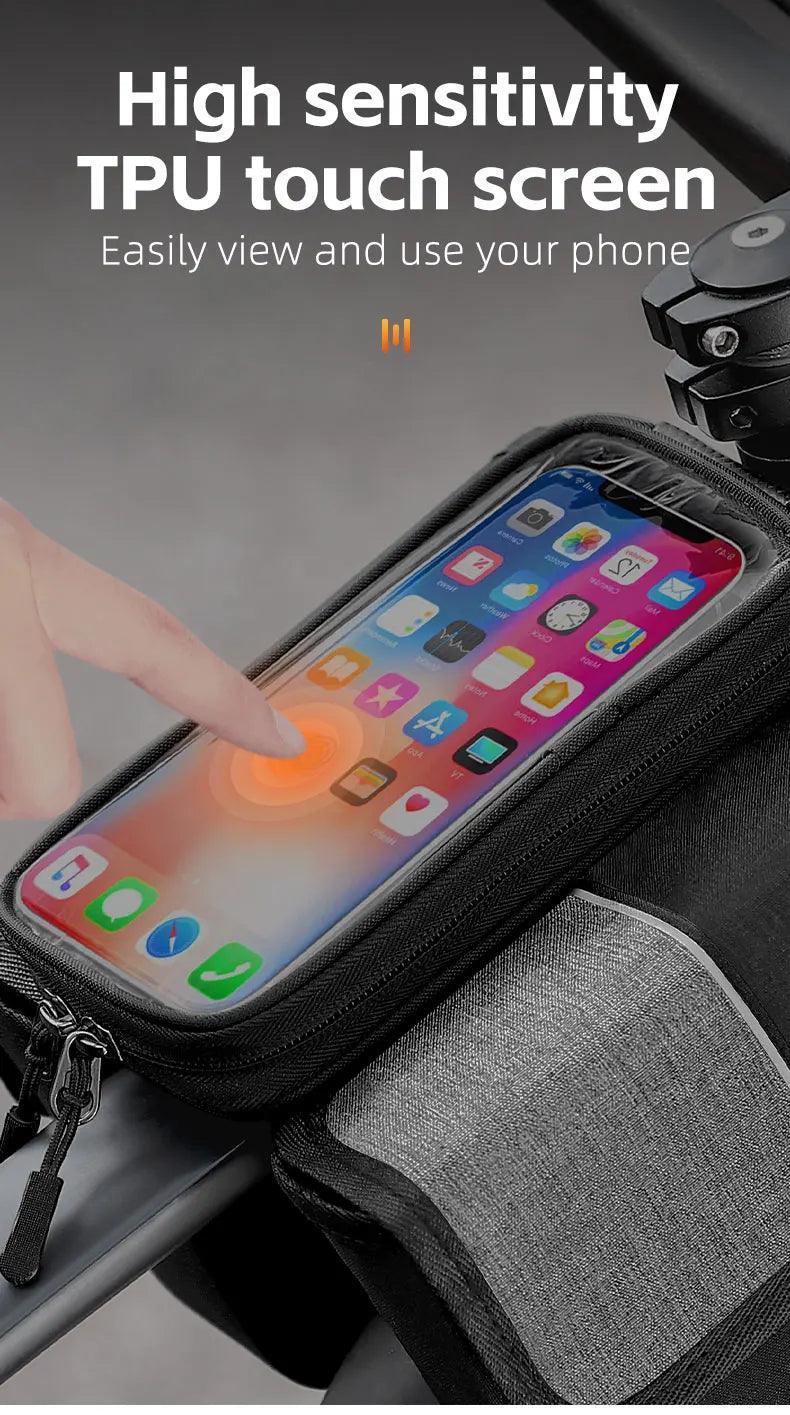 WEST BIKING Bicycle Bag Cycling Top Front Tube Frame Bag 7.0Inches Phone Case Storage Touch Screen MTB Road Bike Bag Accessories - Franklyn & Page Emporium