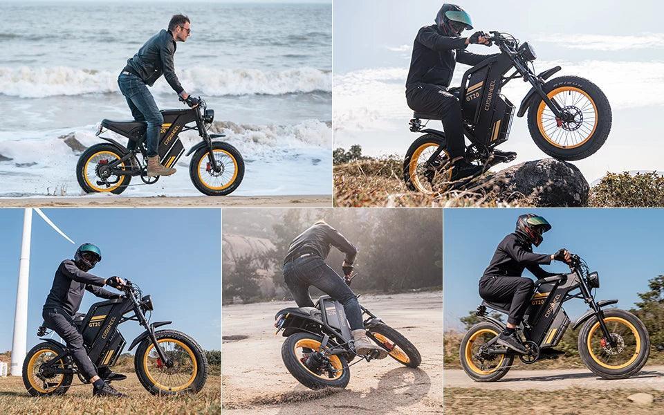 Retro Dirt Fat Tire E-bike 1500w Motor Long Range 20x4.0 City Off-Road Fat Ebike Electric Bicycle - Franklyn & Page Emporium