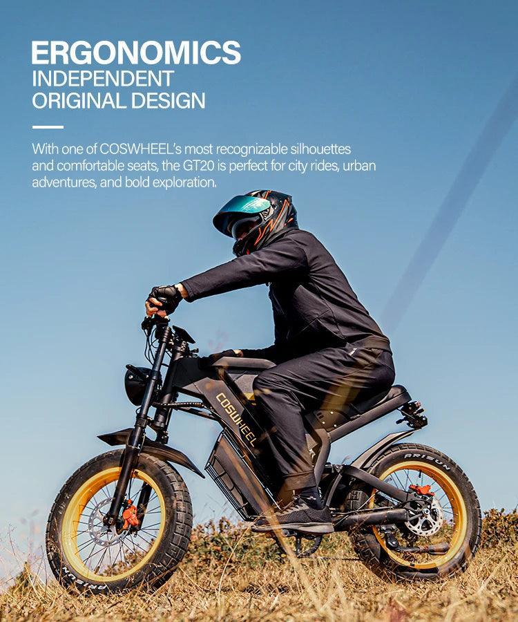 Retro Dirt Fat Tire E-bike 1500w Motor Long Range 20x4.0 City Off-Road Fat Ebike Electric Bicycle - Franklyn & Page Emporium