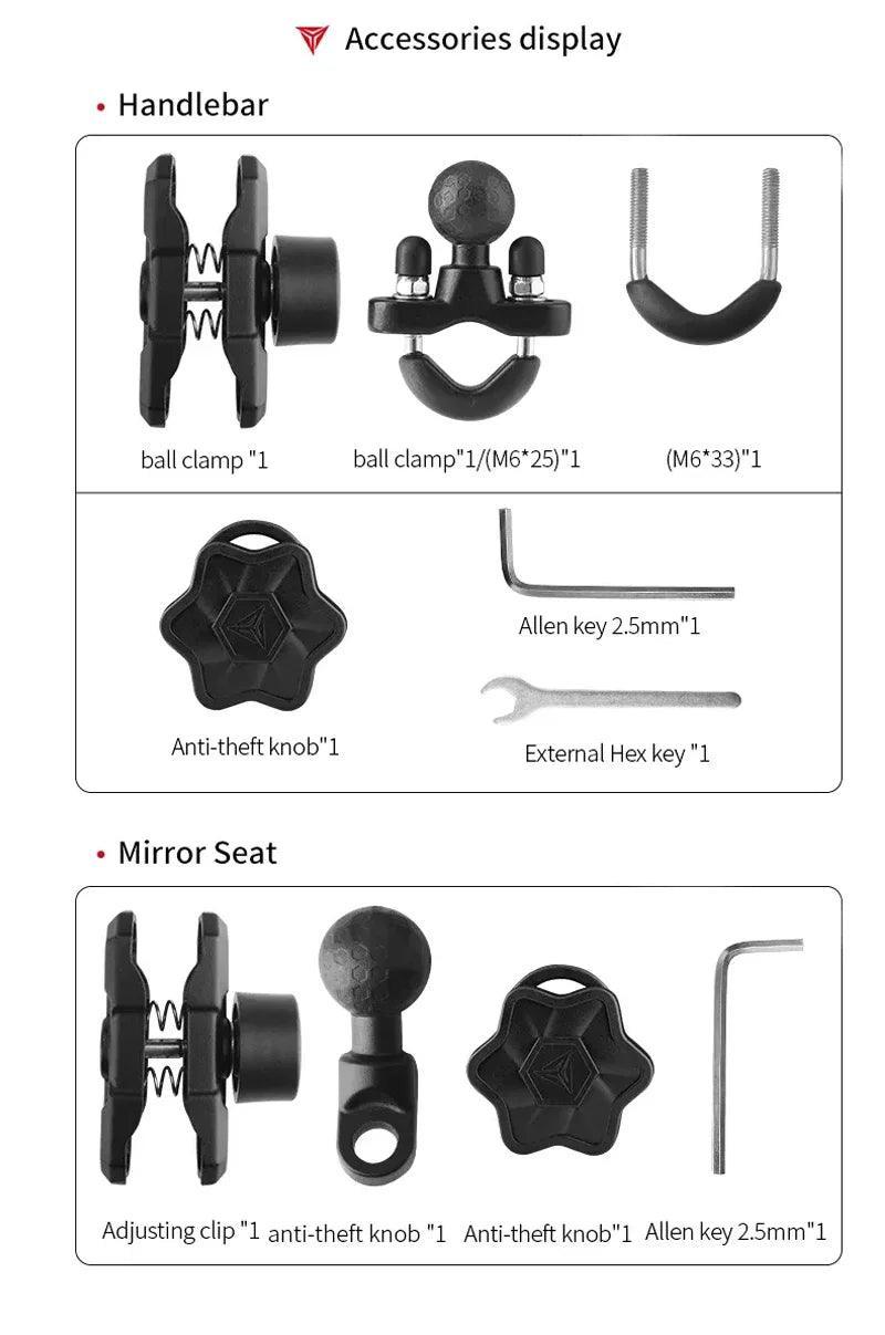 Bike Wireless Charging Phone Holder Cradle 3.0 Quick Charger GPS Moto Support Cellphone Handlebar Mount for 4-7 inch Phone - Franklyn & Page Emporium