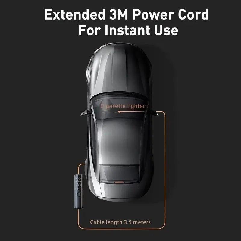 Car Tire Air Pump 12V 150PSI Air Compressor Portable Wired Electric Inflator For Car Motorcycle Bicycle with Extended Power Cord - Franklyn & Page Emporium