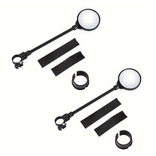 2PCS Bike Mirror Bike Handlebar Wide Angle Rearview Mirror Rotatable Shockproof And Adjustable - Franklyn & Page E-Bike Emporium