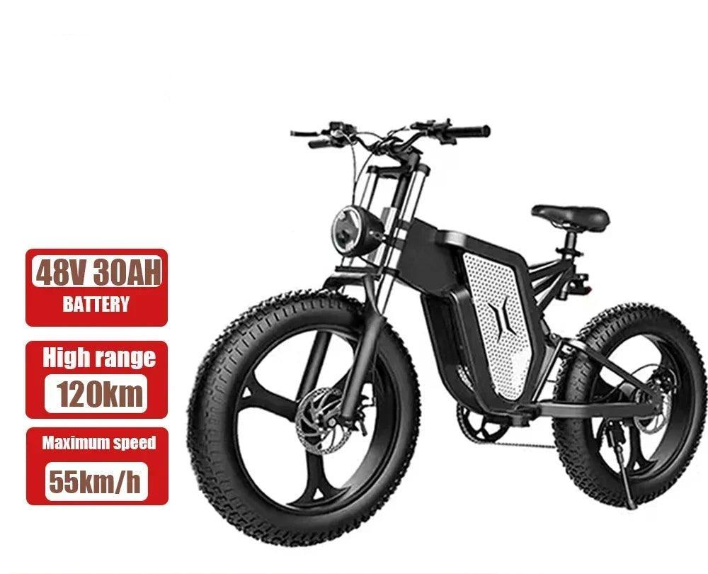E-Bike Adults 20 Inch 48v 2000W 35AH Electric Bicycle Motocross Off-Road - Franklyn & Page Emporium
