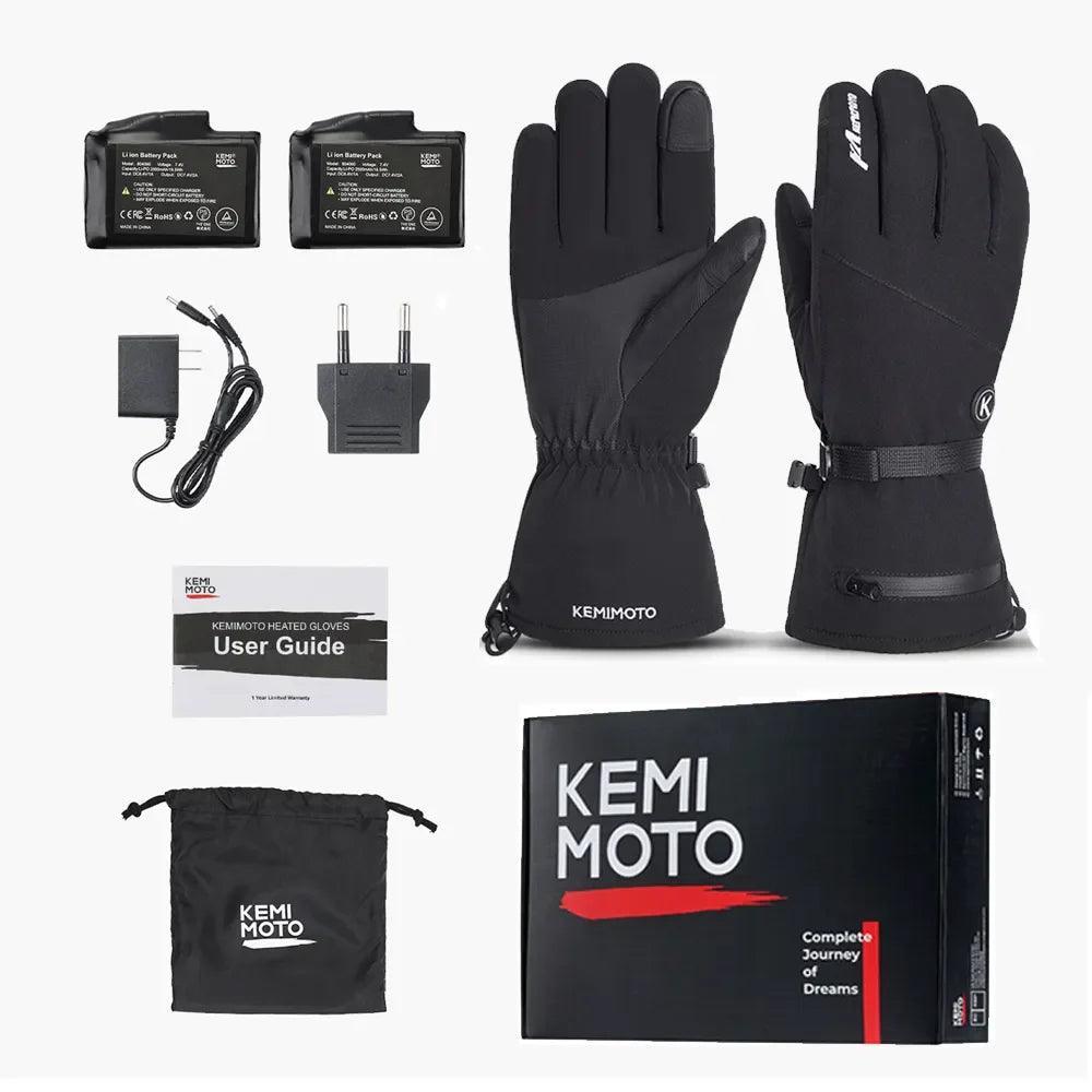 Heated Motorcycle Gloves for Winter riding Bike Thermal Gloves Warm Waterproof Rechargeable USB - Franklyn & Page Emporium