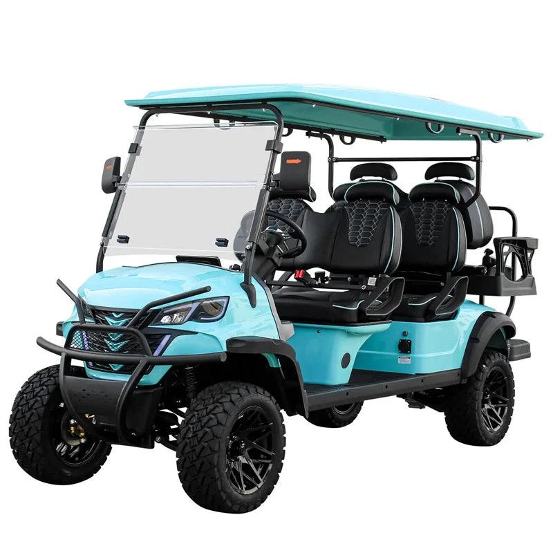 Newest Lithium Battery Golf Car 60V Adults Scooter Solar Panels Powered 4 Seater Off Road Beach Buggy Electric Golf Cart - Franklyn & Page E-Bike Emporium