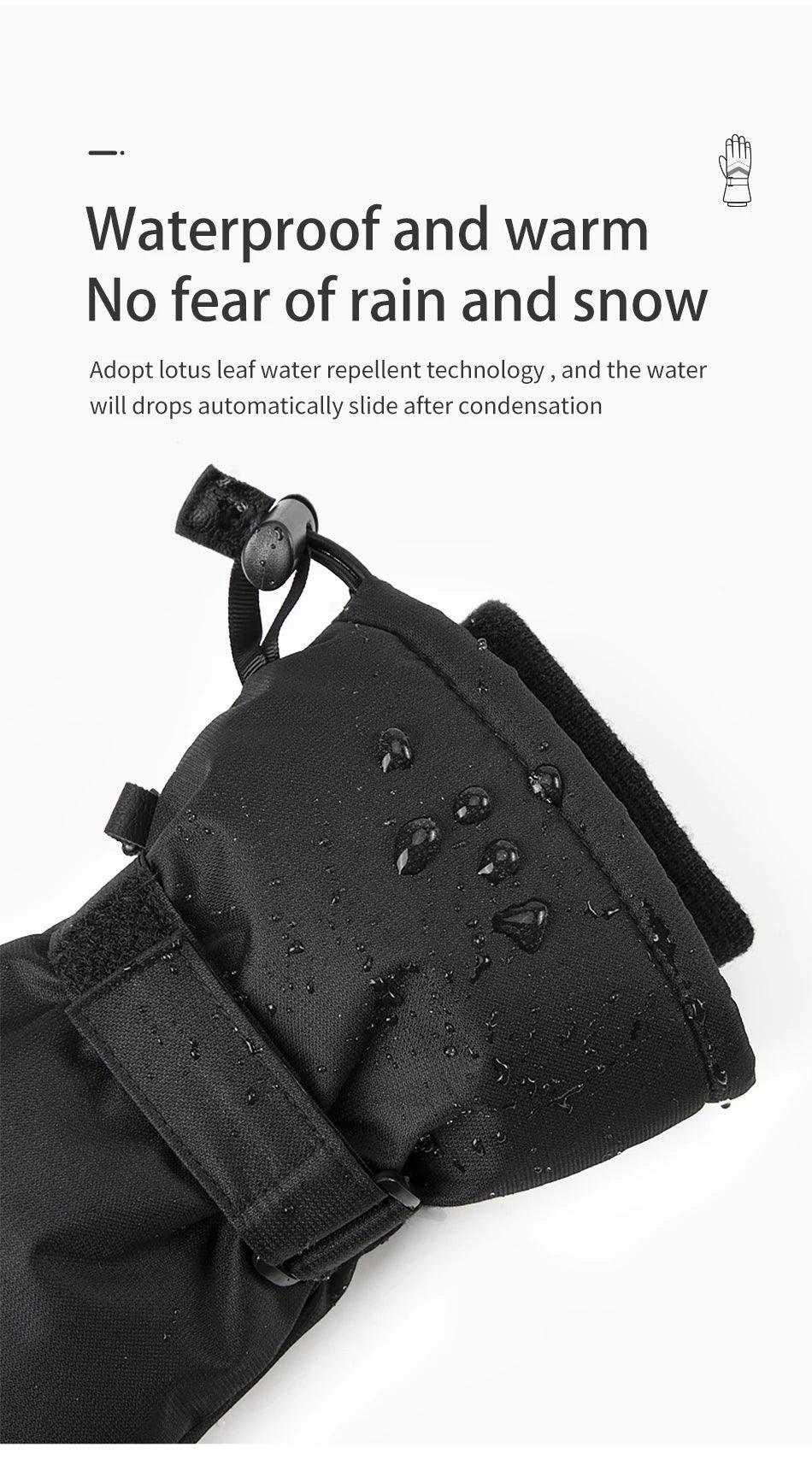 Winter Ski Gloves Thinsulate Snowboard Gloves Thermal Warm Touch Screen Skiing Gloves Men Women