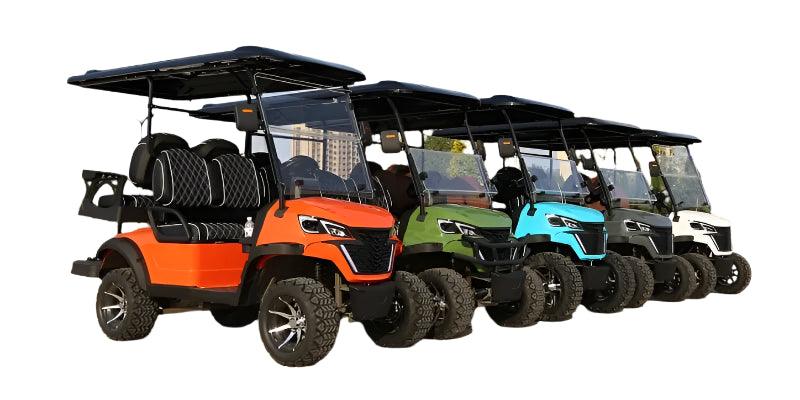 Newest Lithium Battery Golf Car 60V Adults Scooter Solar Panels Powered 4 Seater Off Road Beach Buggy Electric Golf Cart - Franklyn & Page E-Bike Emporium