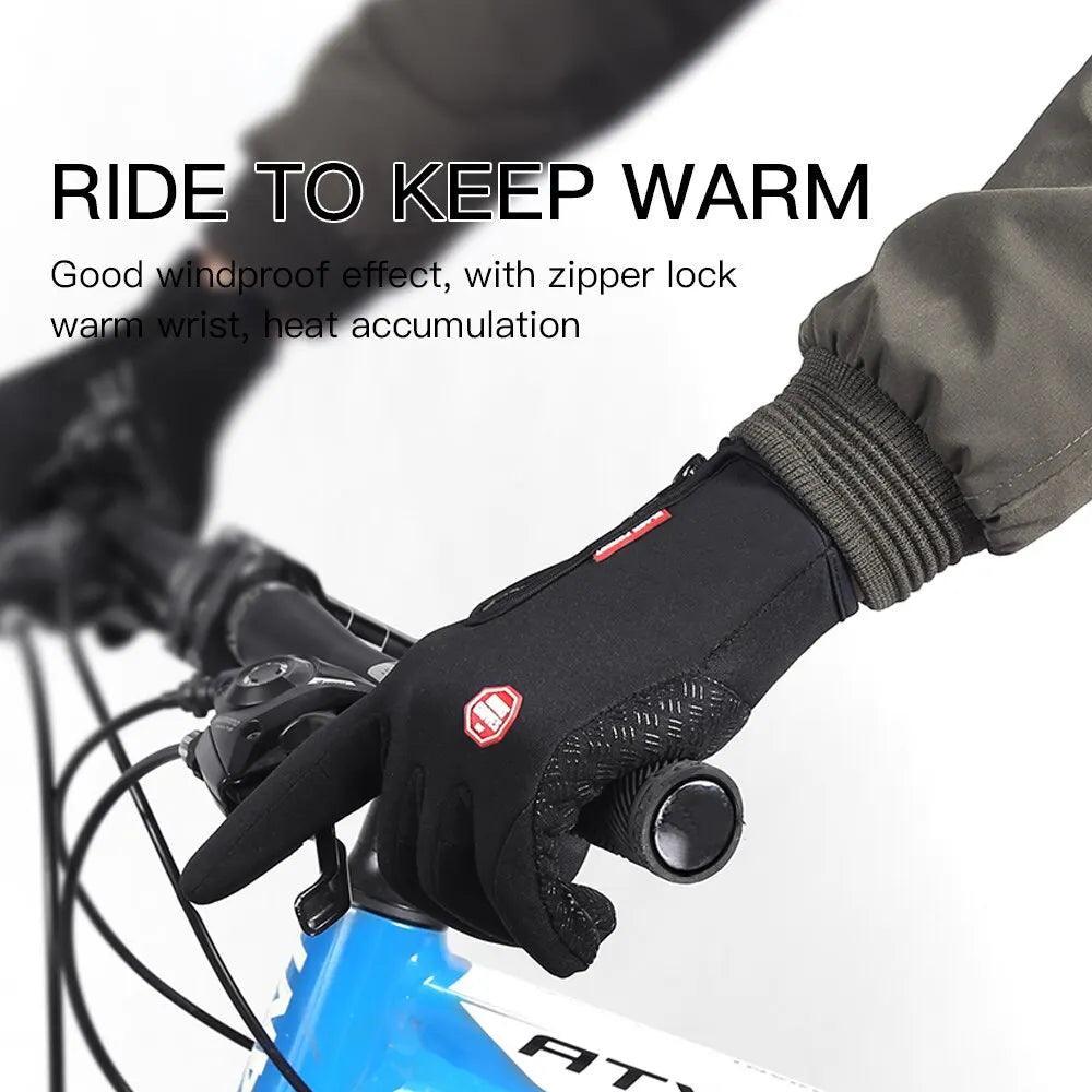 Warm Cycling Gloves Thermal Outdoor Sport Running Bicycle Ski Gloves for Camping Hiking Motorcycle Gloves Men