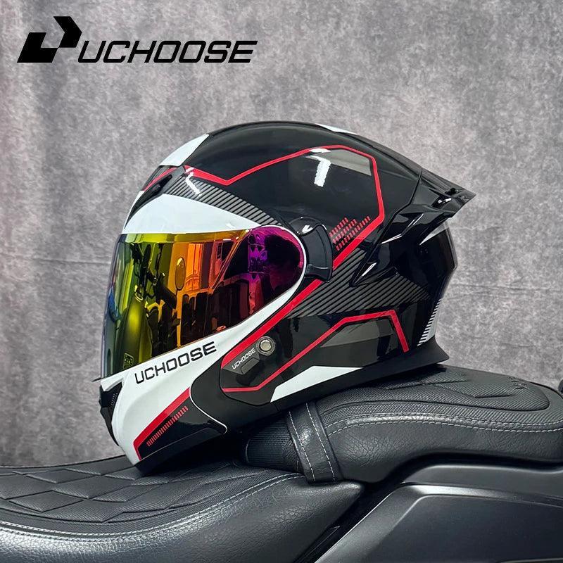 Premium DOT Approved Helmets Crash Motorbike Protective Gear Men Women Flip Up Helmet Motorcycle Visor - Franklyn & Page Emporium