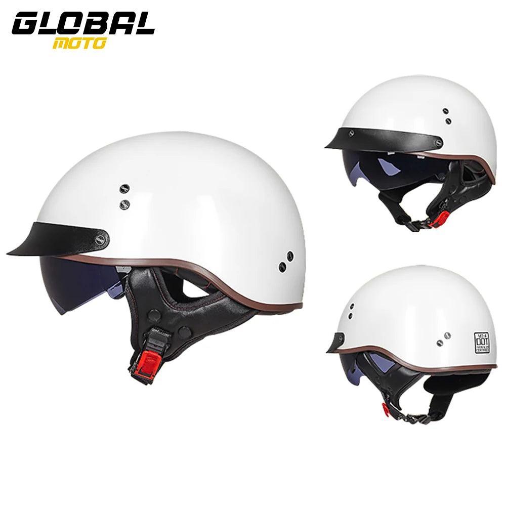 Retro Motorbike Helmet Summer Men Motorbike Riding Protective Helmet Women Motorcycle Half Helmet