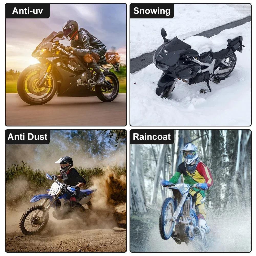 Motorcycle Cover Waterproof Outdoor Indoor Scooter Wear-resistant Fabric Motorbike Cover All Season Dustproof UV Protective - Franklyn & Page Emporium