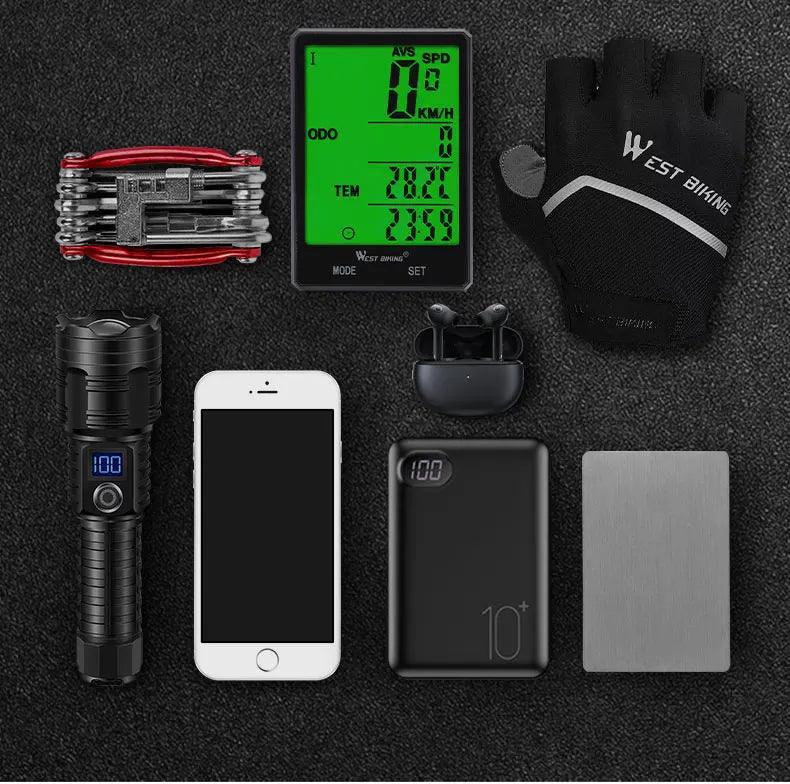 WEST BIKING Bicycle Bag Cycling Top Front Tube Frame Bag 7.0Inches Phone Case Storage Touch Screen MTB Road Bike Bag Accessories - Franklyn & Page Emporium