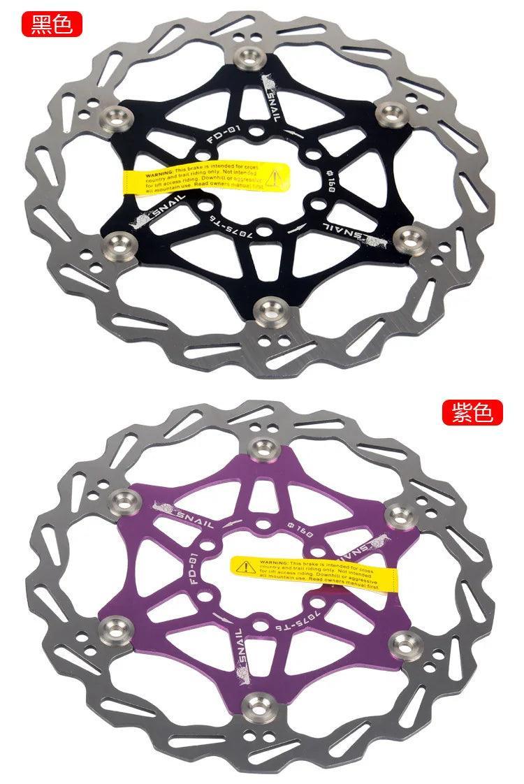 Snail Floating Disc Mountain Bike Cooling Floating Disc Ultra-light Six Pin Disc Brake Disc 160 180 203mm Accessories