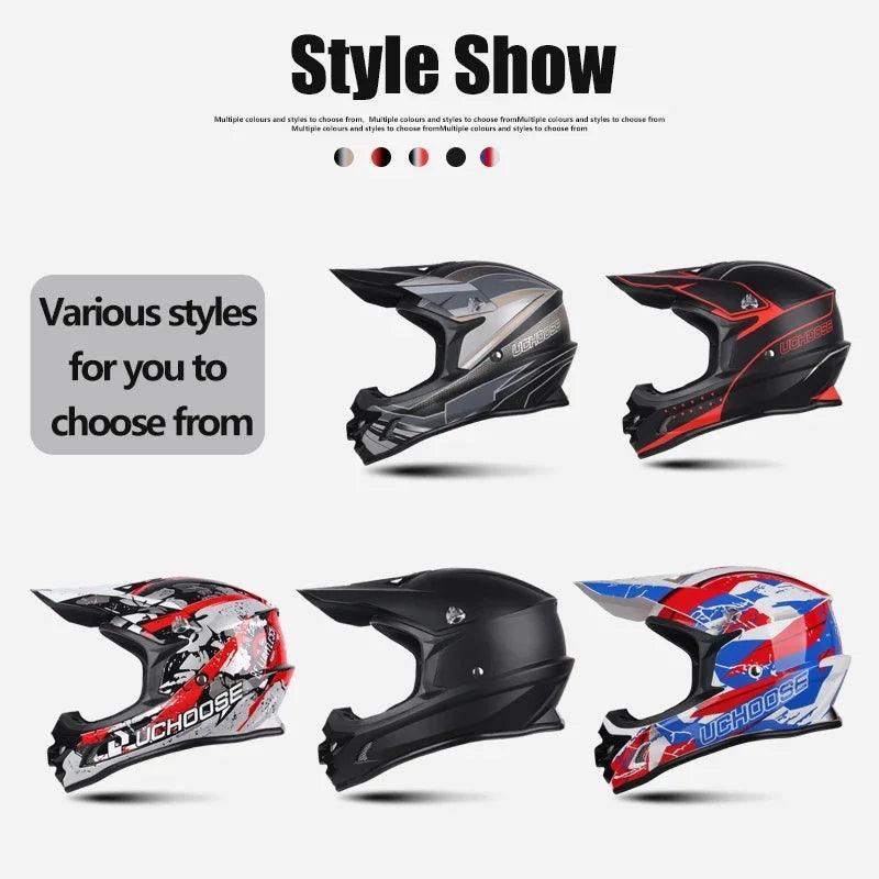 Adult & Kids Female Men Helmets Motocross Kask Cross Downhill Soporte Casco Off Road Racing Classic Motorcycle Enduro - Franklyn & Page E-Bike Emporium