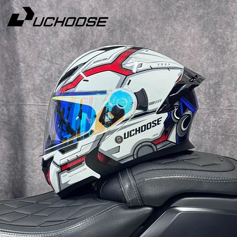 Premium DOT Approved Helmets Crash Motorbike Protective Gear Men Women Flip Up Helmet Motorcycle Visor - Franklyn & Page Emporium