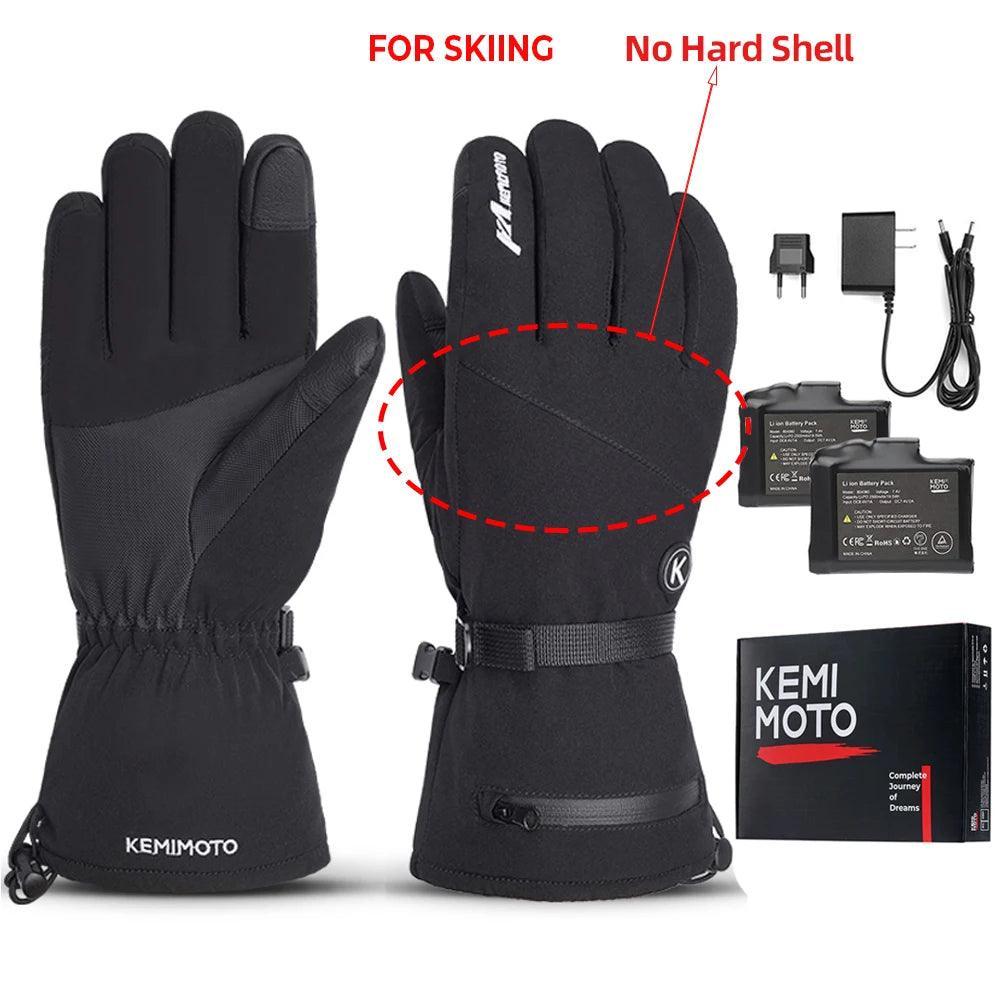 Heated Motorcycle Gloves for Winter riding Bike Thermal Gloves Warm Waterproof Rechargeable USB - Franklyn & Page Emporium