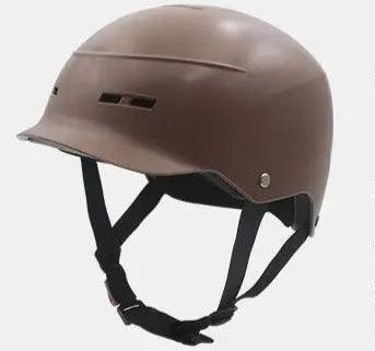 Motorcycle Helmet German Leather Style Pilot Motorcycle Open Face Retro Half Helmet Cruise Chopper Biker Helmet