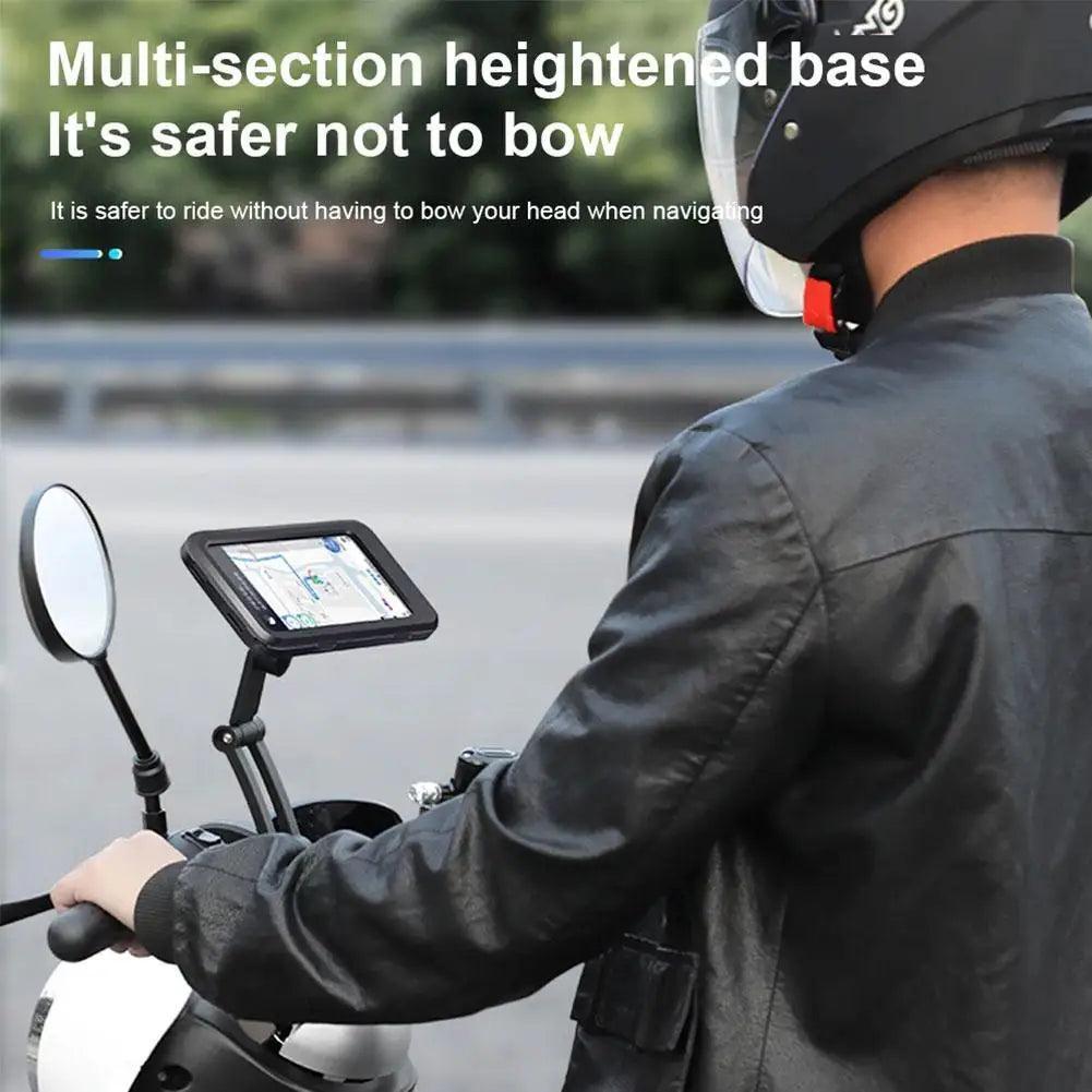 Motorcycle Bike Mobile Phone Holder Support Waterproof Universal Bicycle GPS 360° Swivel Adjustable Motorcycle Cellphone Holder - Franklyn & Page Emporium